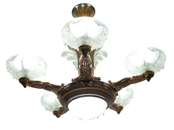 Lustre art déco ezan 6 feux