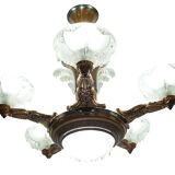 Lustre art déco ezan 6 feux