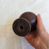 Boule de rampe d'escalier ancienne en bois tourné