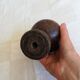 Antique wooden stair railing ball turned