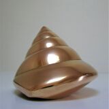 Vintage solid brass shell sculptural paperweight