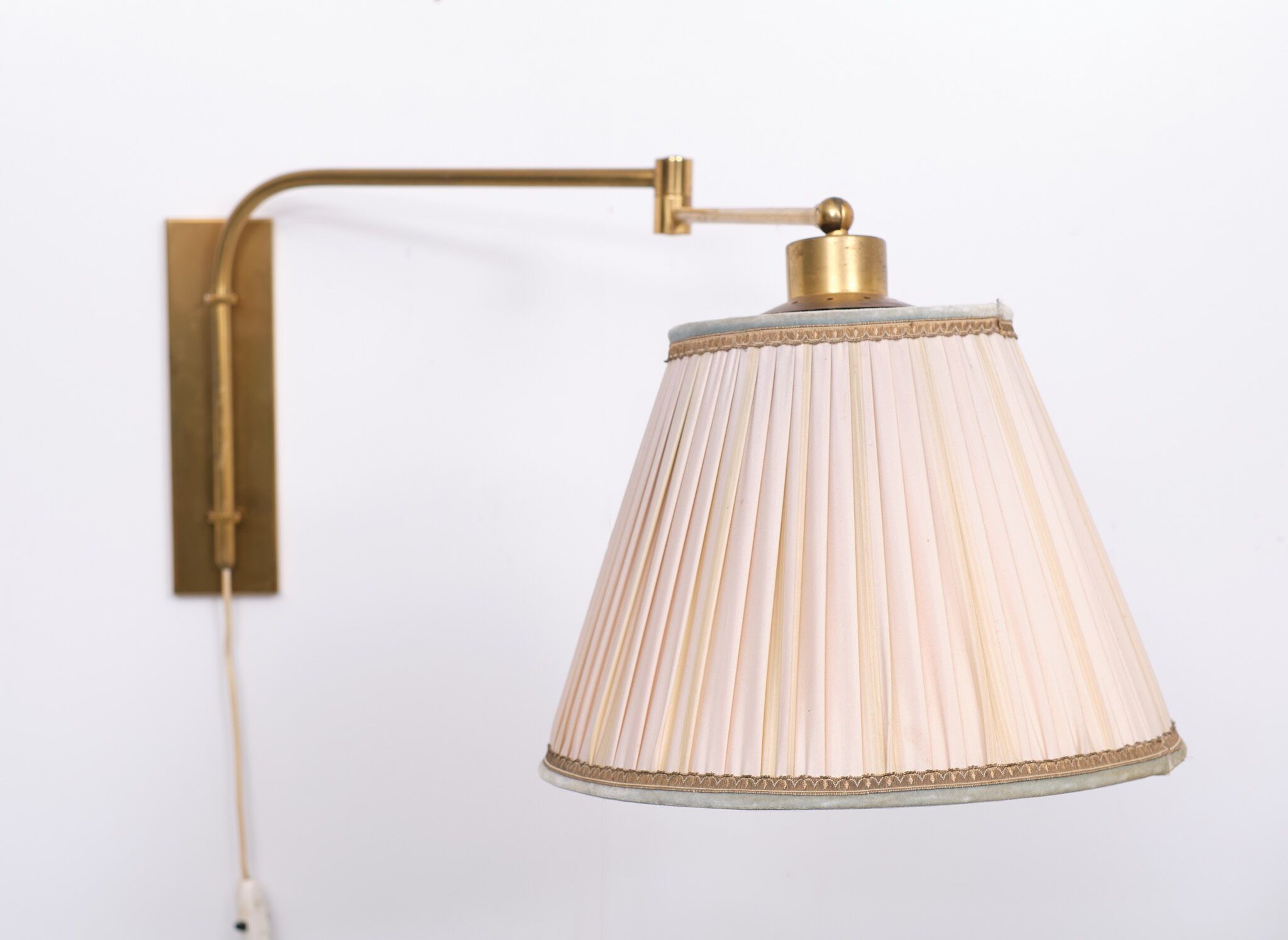 Brass harmonica scissor wall lamp 1960s holland