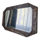 Vintage Art Deco carved wood mirror from the 1940s/50s