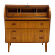 VINTAGE SECRETARY WITH TEAK CURTAIN AND 3 DRAWERS 1960 SWEDEN