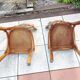 Pair of foot bistro chairs with bows / vintage 40-50s