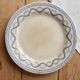 Old Gien Aurélie plate – Ivory earthenware with Lesage fabric pattern