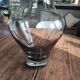 Large gradient anthracite smoked glass vase