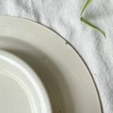 Vintage pedestal dish Blue iron earth Salins model Arbois Ennege