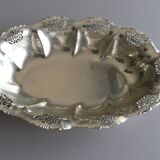 silver metal bread basket