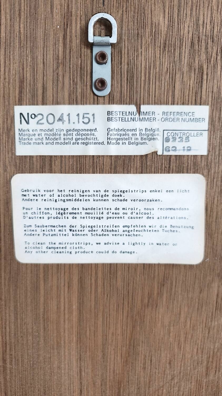 Octagonal Mirror Deknudt - Belgium 1980