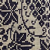 Tapis floral roumain tissé à la main en laine fond jaune et noir 196 X 132 cm
