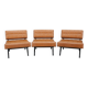 1970s Brevetti IPE Set Of Three RARE Convertible Lounge Chairs, Italy