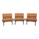 1970s Brevetti IPE Set Of Three RARE Convertible Lounge Chairs, Italy