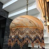 1 chandelier large globe lamp diameter 40cm / H 30 chain glassware Vianne for Suberville