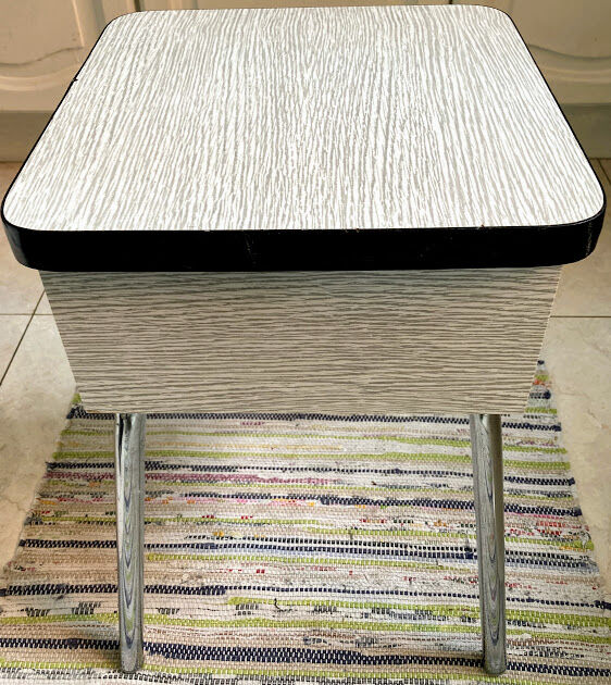 Vintage white formica chest