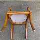 English Regency office chair in solid wood and green velvet