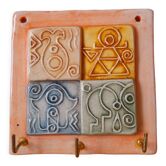 Ceramic wall key ring