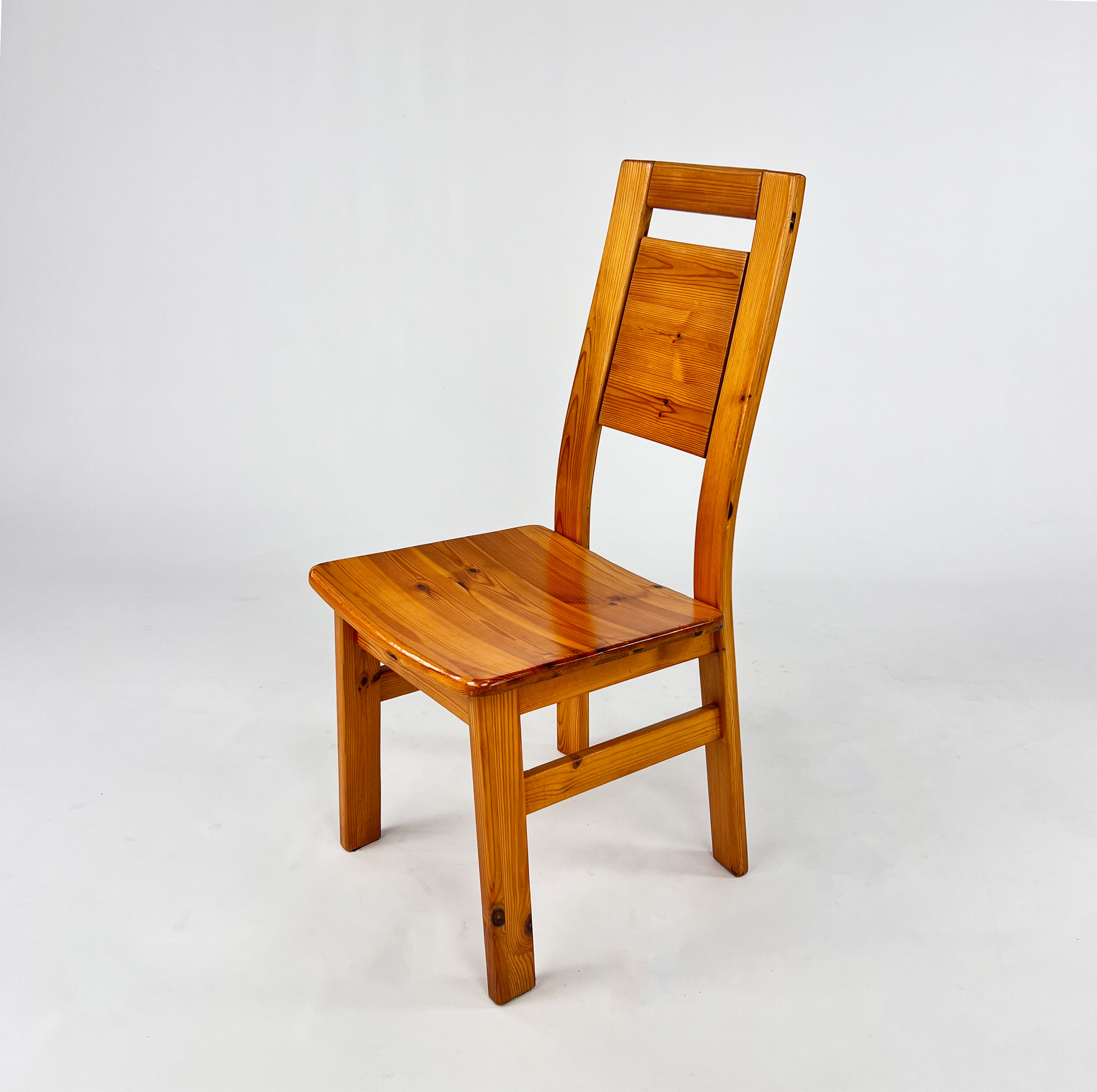 Set of 6 Pine Dining Chairs by Tapiovaara for Laukaan Puu Finland, 1960s