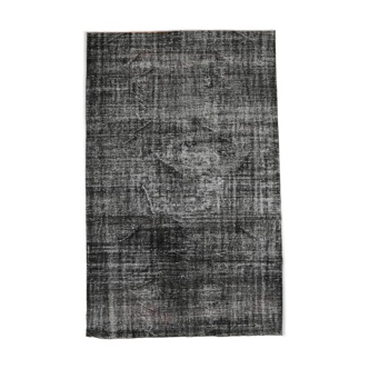 Bohemian black vintage carpet rug
