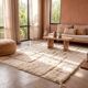 Tapis berbère en laine naturelle fait main traditionnelle taille 1.5/2.5 m
