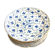 Lot de 7 assiettes faience XVIIIe - camaieu bleu