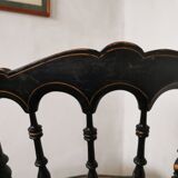 Black chair Napoleon III year, with gilding