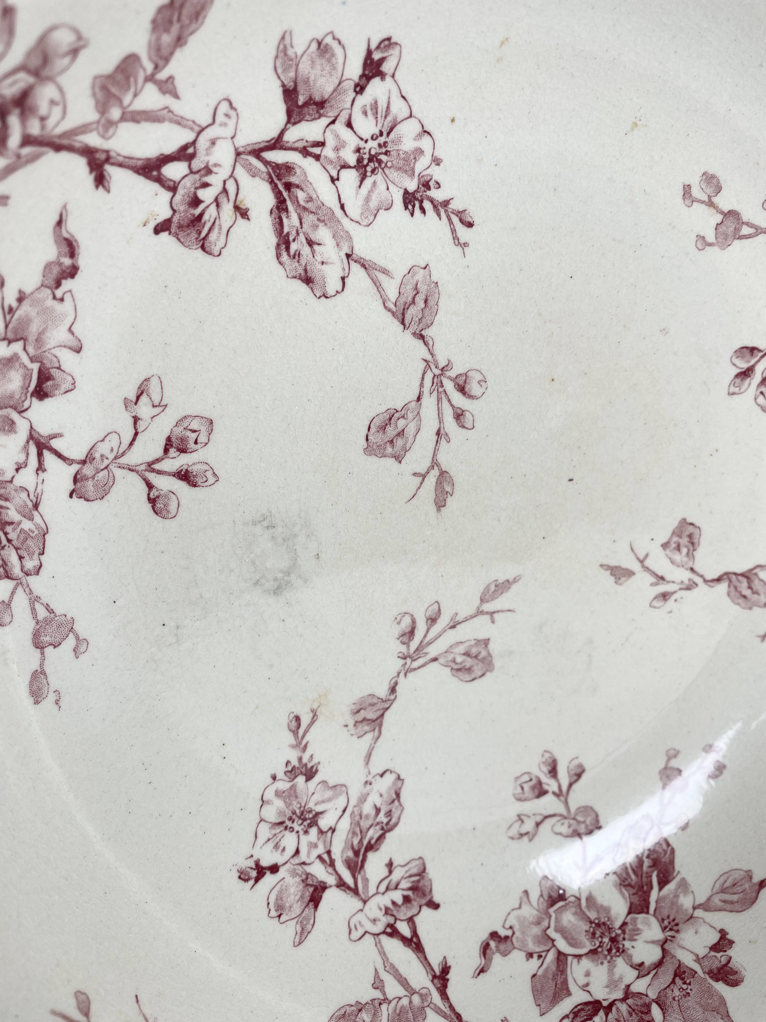 Gien porcelain serving dish, Normandy Flowers model