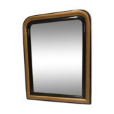 Miroir Louis-Philippe noir et or 55x70cm