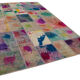 Handwoven turkish contemporary 203 cm x 302 cm multicolor patchwork carpet