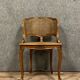 Louis XV office armchair in walnut and cane bottom circa 1880-1900