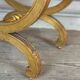 Louis XVI Style Carved and Gilded Wooden Stool Circa 1880