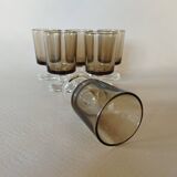 6 Luminarc Sweden liqueur glasses / Smoked Cavalier