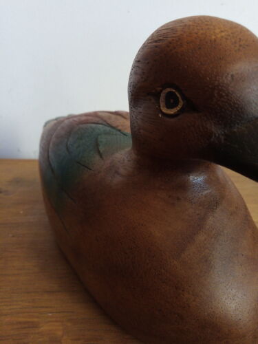 Decorative duck carved wood