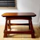 Vintage houten authentiquek zitbankje, 70 cm