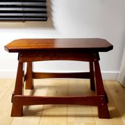Vintage houten authentiquek zitbankje, 70 cm