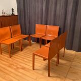 6 chaises Pasqualina par Grassi & Bianchi, Enrico Pellizzoni, Italie, années 1980.