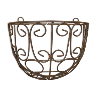 Wrought iron wall planter