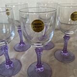 Vintage Lilac crystal cups