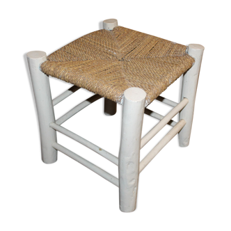 Stool White braided