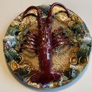 Assiette de poterie portugaise Palissy