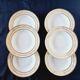 Set of 6 Limoges porcelain soup plates, decorated with gold 24