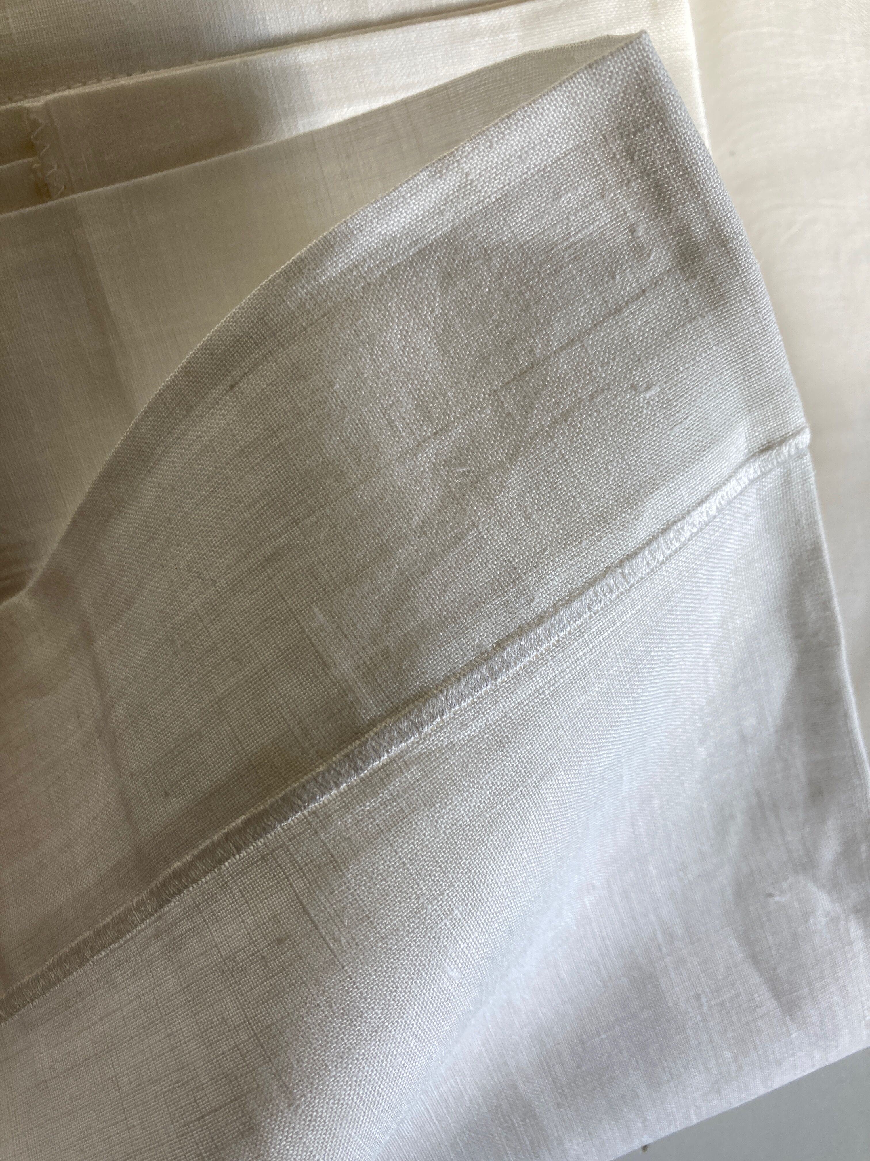 Pair of linen sheets twin beds in Gerardmer canvas reserve linen 1970