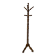 Antique turned wooden coat rack
