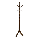 Antique turned wooden coat rack