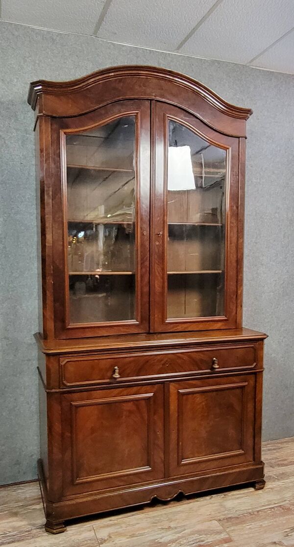 Cabinet-bibliothéque et secrétaire époque Louis Philippe en acajou