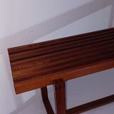 Banc à lattes scandinaves, teck 1970