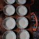 A set of 8 flat plates Terre de Fer Bleu Verdun HBC.