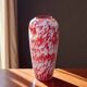 Large handcrafted vase in red speckled glazed ceramic.
