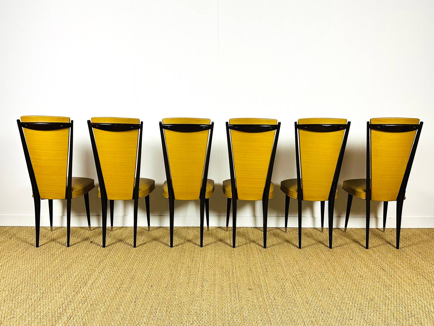 Set of 6 Art Deco chairs, France, 1940.