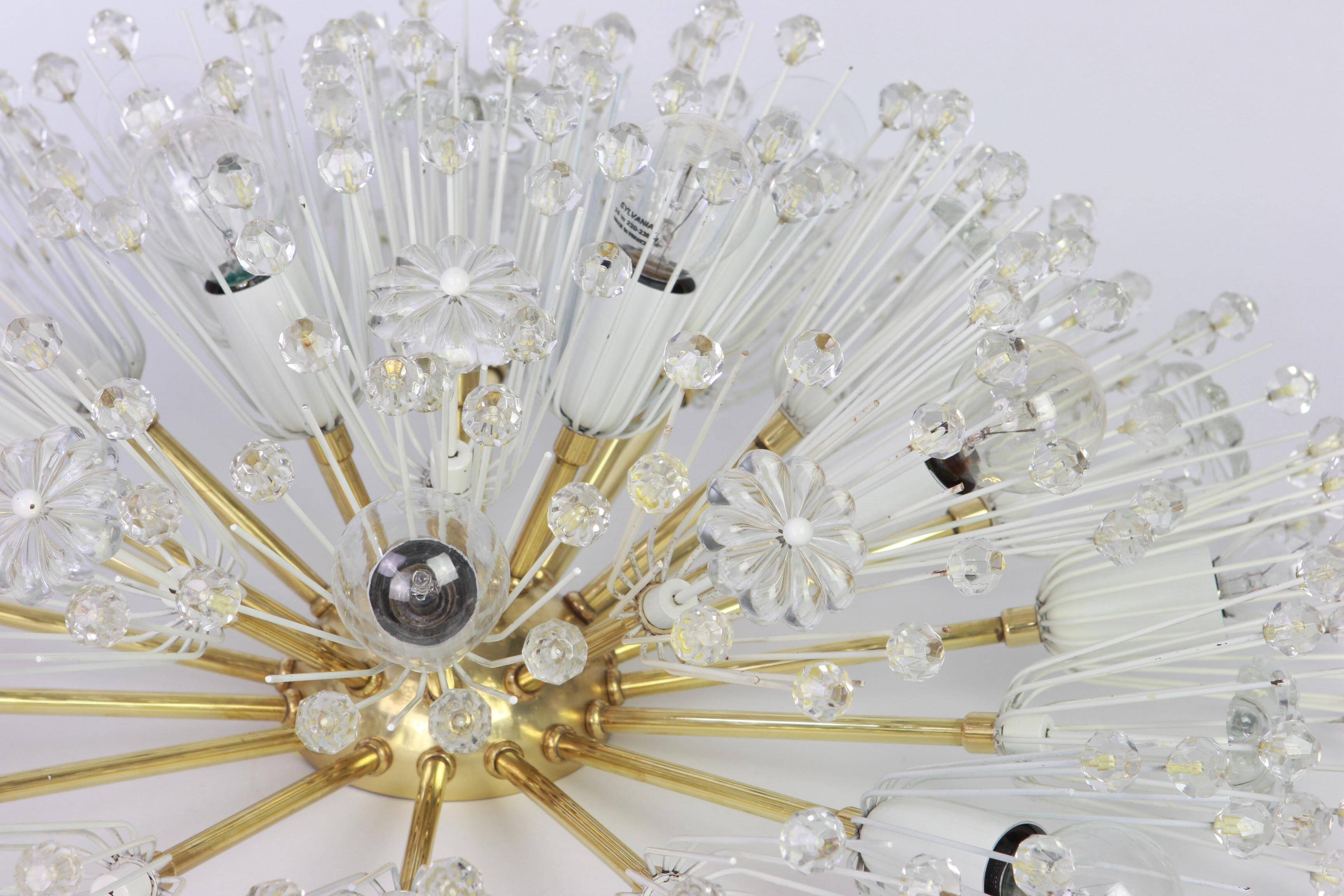 Lustre étoile en laiton par Emil Stejnar, Autriche, années 1960